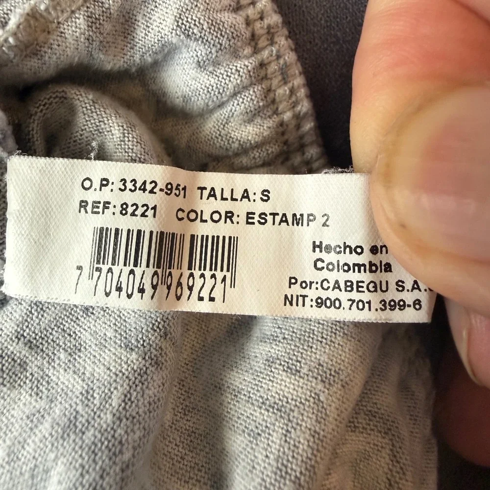 BRONZINI Men Gray‎ Herringbone Pattern Pajama Lounge Pants Size S